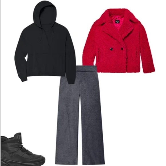 UGG - Short Gertrude Teddy Coat - -L-NWT 💕🧸🧸💕 - Picture 8 of 13